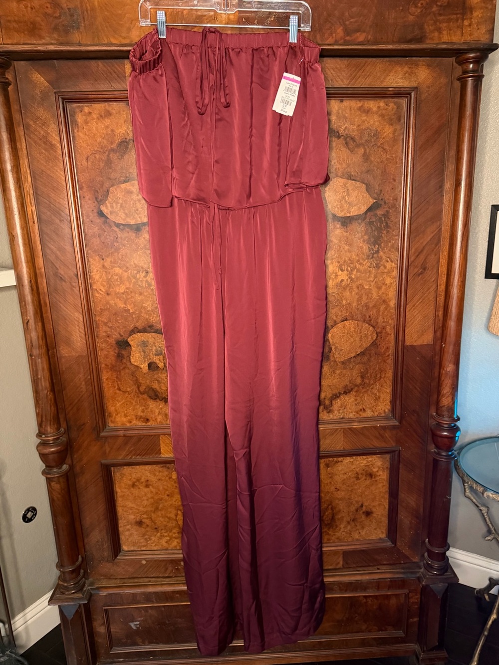 NWT Ramy Brook Strapless Wide Leg Jumpsuit Rust XXL